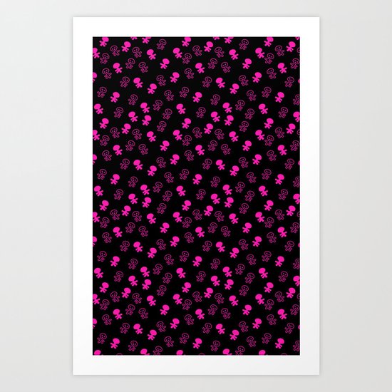 Aliens-Pink Art Print