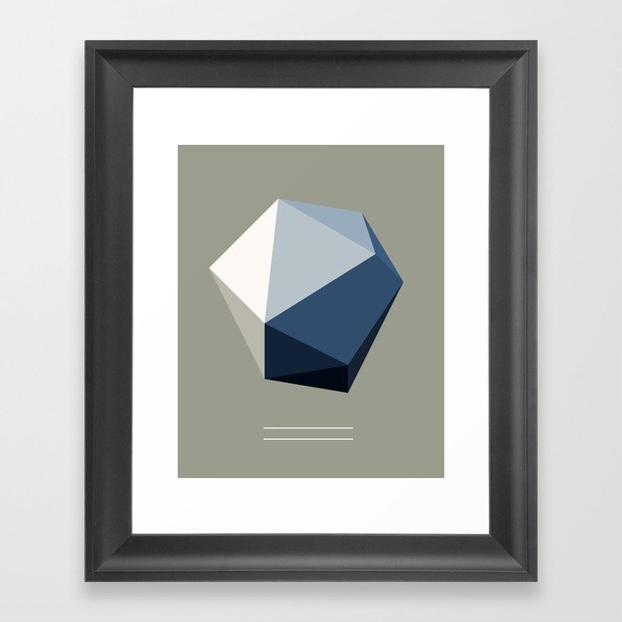 Minimal Geometric Polygon Art Framed Art Print
