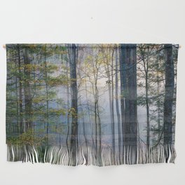 Mystic Forest - Forest Shrouded in Fog on Autumn Morning in Great Smoky Mountains Tennessee Wall Hanging