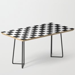Race Flag Black and White Checkerboard Coffee Table