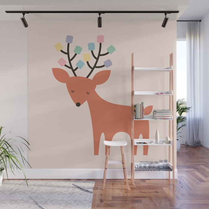 Deer Marshmallow Wall Mural
