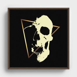 Gold Skull v2 Framed Canvas