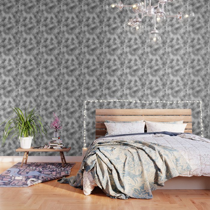 Gray pixels and dots Wallpaper