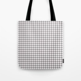 Light Gray & White Houndstooth Tote Bag