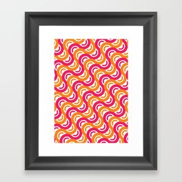 refresh curves and waves geometric pattern Framed Art Print