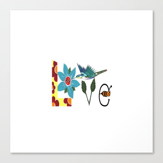 L Is For Love Canvas Print