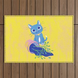 Plant Destroyer Kitty Cat Outdoor Rug