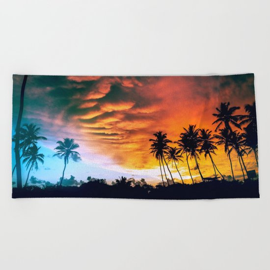 Beach Sunset Beach Towel