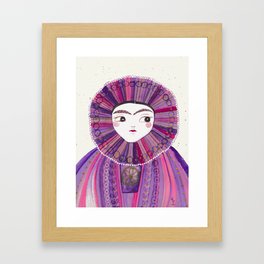 Frida en su cumpleaños Framed Art Print