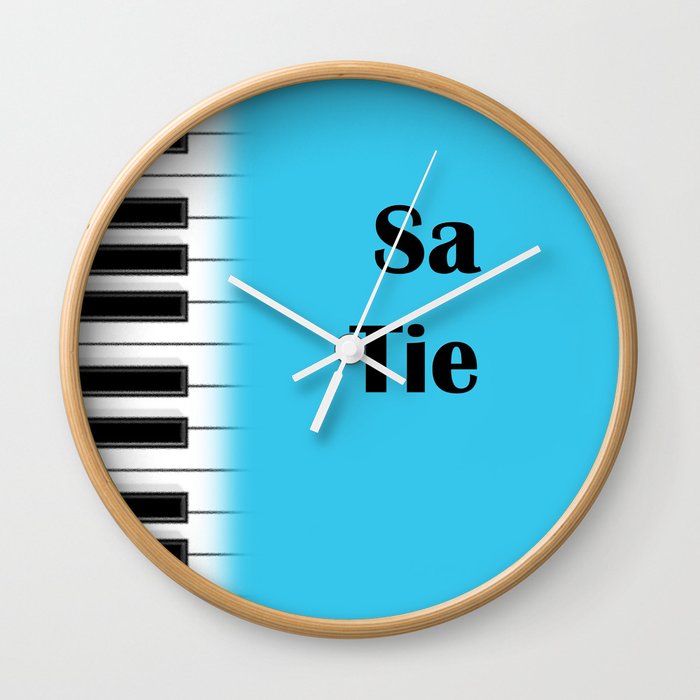 Satie and piano - interesting design for music lover Wall Clock