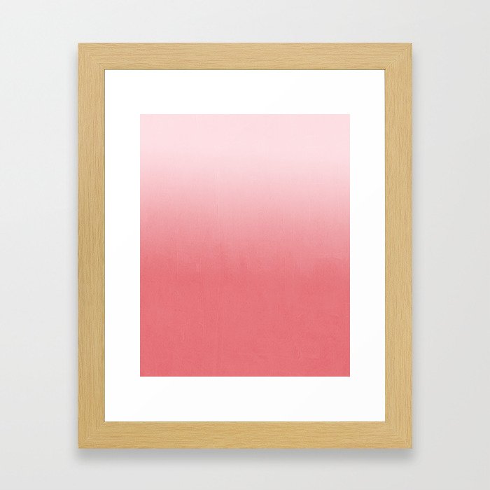 Ombre fade pastel trendy color way throwback retro palette 80s 90s style Framed Art Print