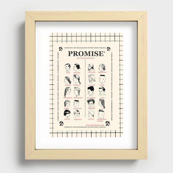 Art is for everyone, we promise. Recessed Framed Print