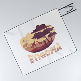 Ethiopia  TShirt Africa Safari Shirt Wild Bush Jungle Gift Idea  Picnic Blanket