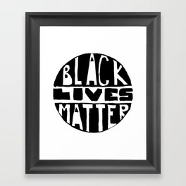 Black Lives Matter Filled Framed Art Print