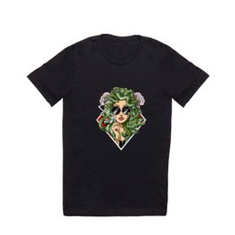 Medusa Stoner Smoking Weed Psychedelic Cannabis  Hippie T Shirt