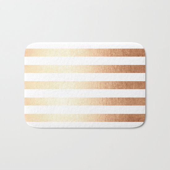 Simply Striped Deep Bronze Amber Bath Mat