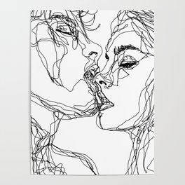 kiss more often (B & W) Poster