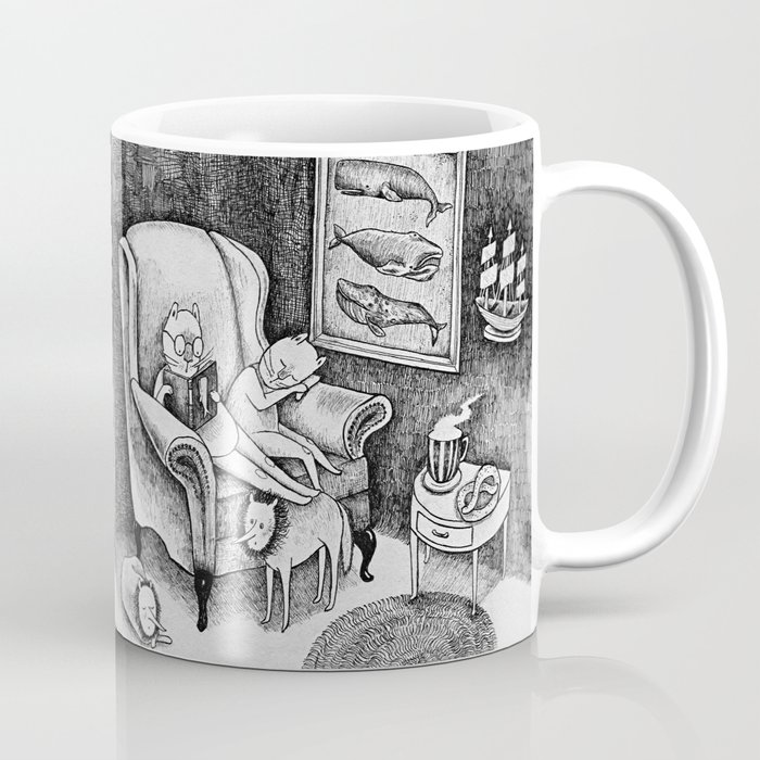 Whale Reader Coffee Mug