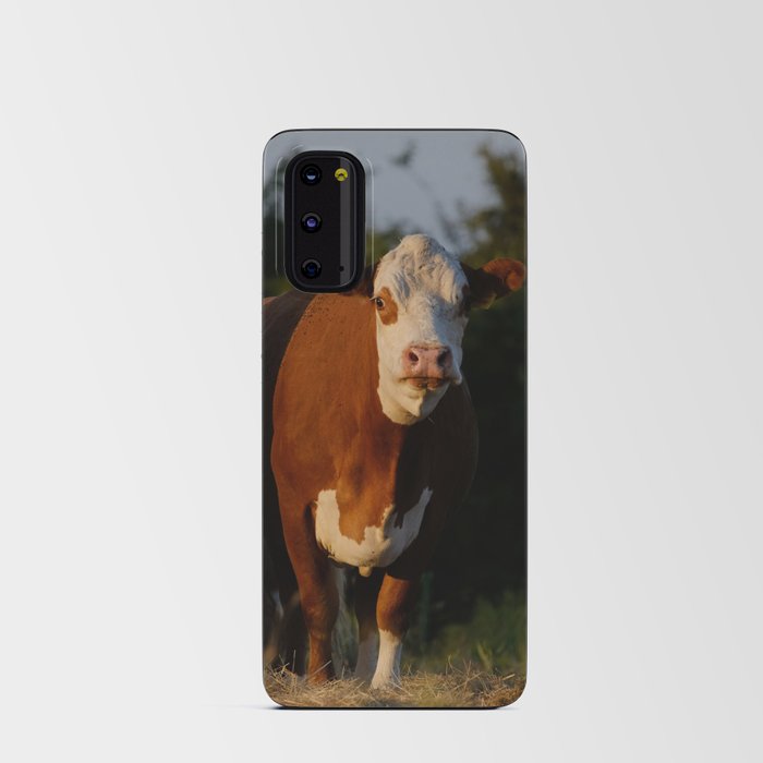 Hereford cows on Texas ranch Android Card Case
