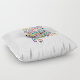 Alabama colorful typography state Floor Pillow