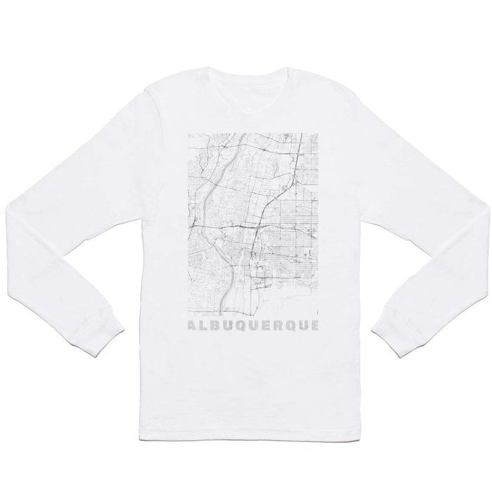 Albuquerque Map Line Long Sleeve T Shirt