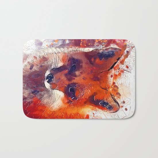 Red fox Bath Mat