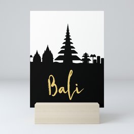 BALI INDONESIA DESIGNER SILHOUETTE SKYLINE ART Mini Art Print