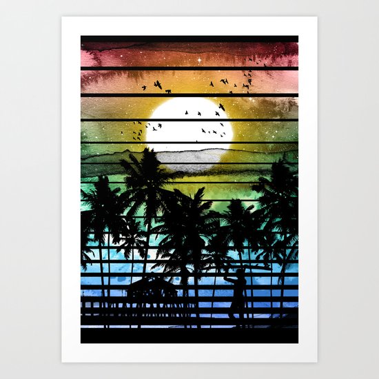 VIVID STRIPES Art Print