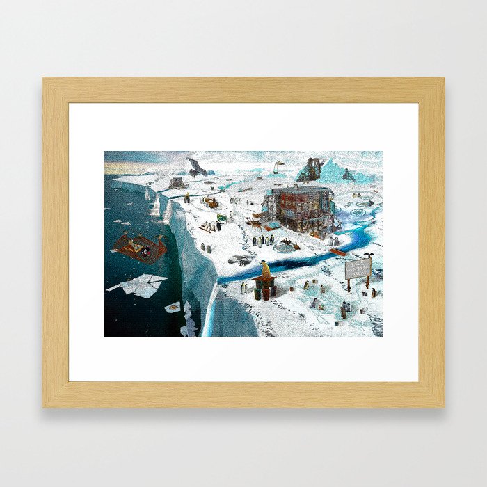 Save the Ice Framed Art Print