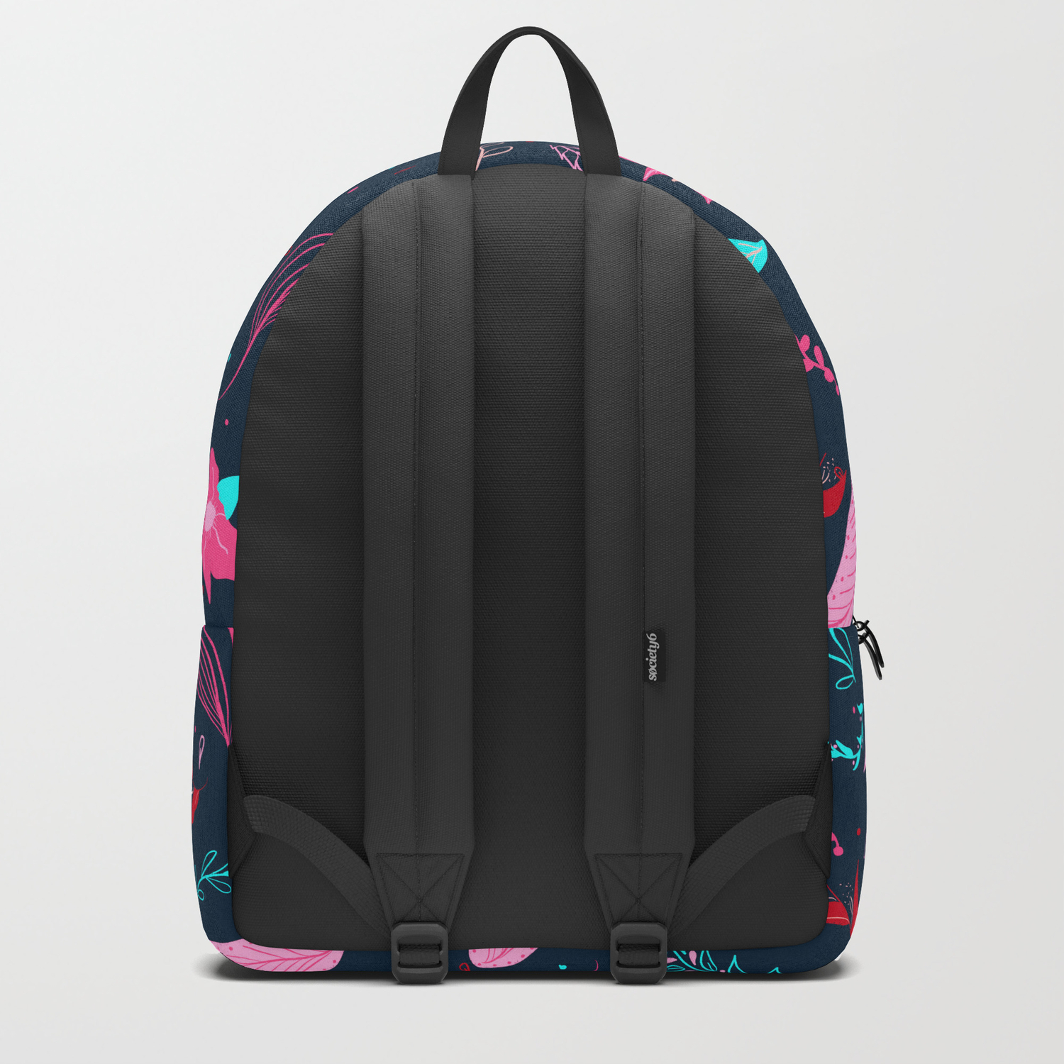 navy blue pink backpack