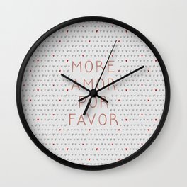 More Amor Rose Gold, Romantic Quote Wall Clock