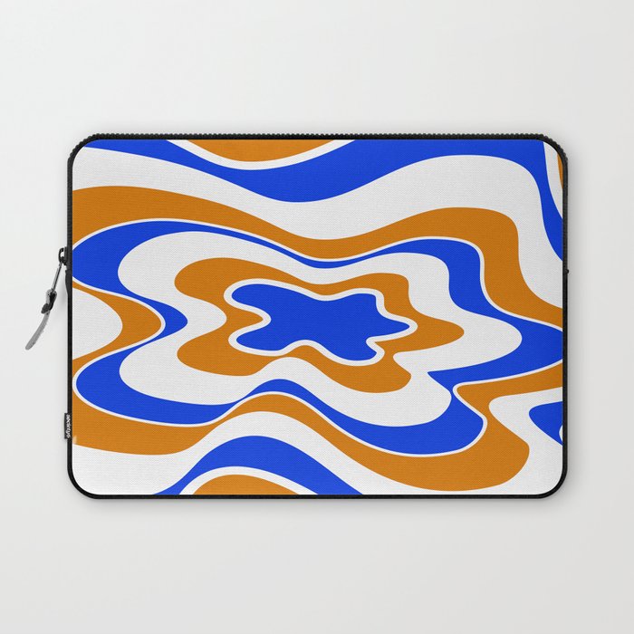 Abstract pattern - blue and orange. Laptop Sleeve