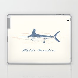 White Marlin Vintage Vector Pattern Laptop Skin