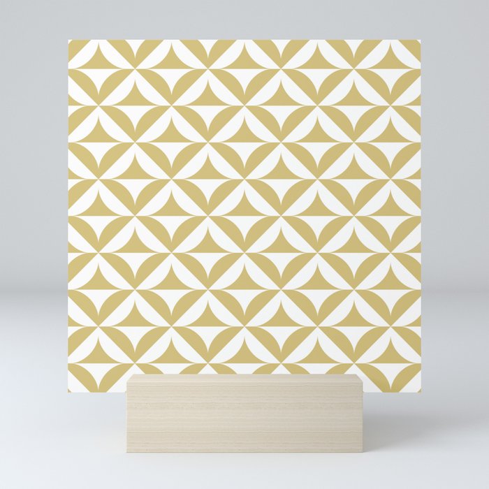 Geometric Flare Pattern 125 Gold Mini Art Print