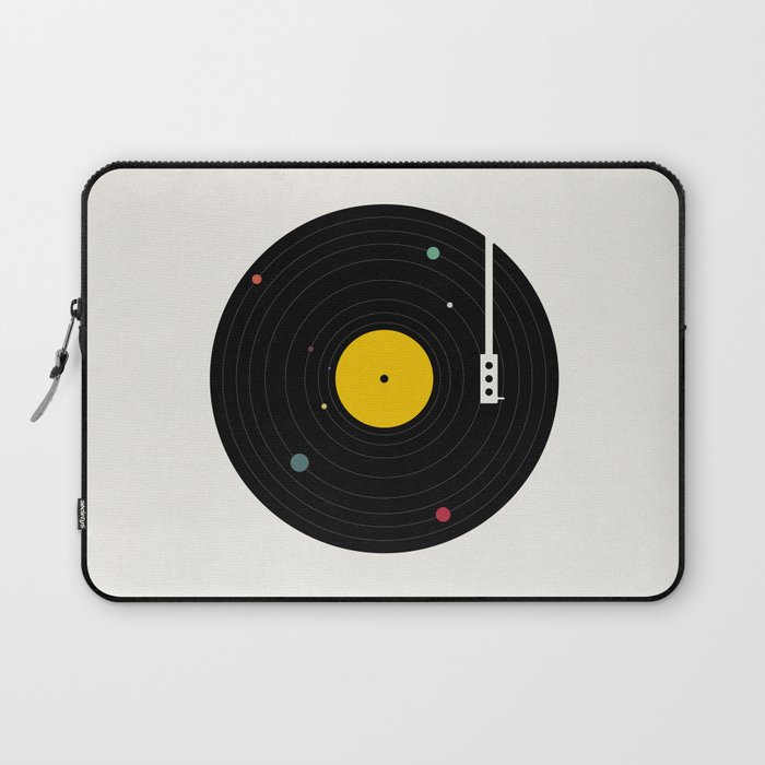 vintage record laptop sleeve for university students