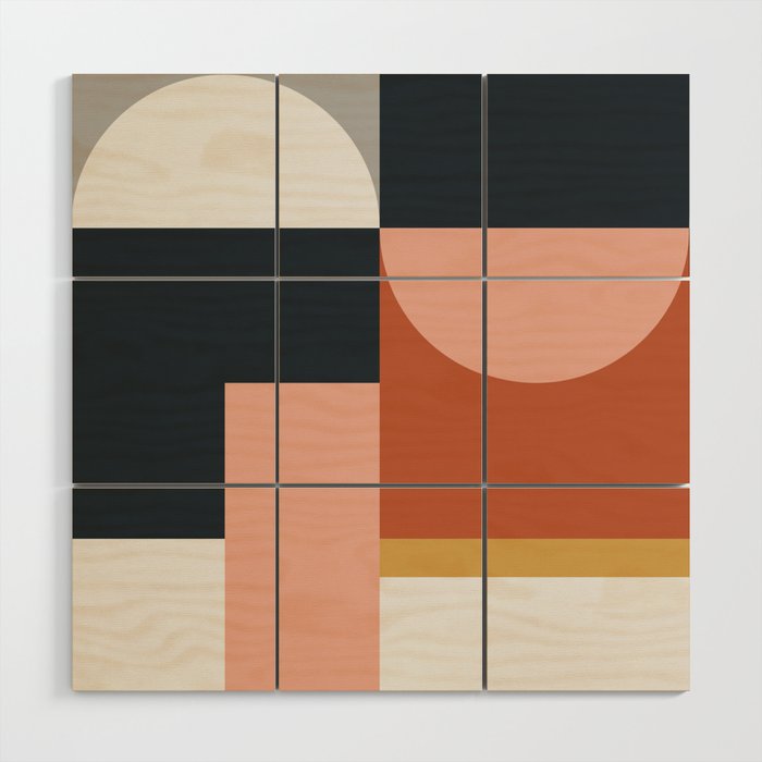 Abstract Geometric 09 Wood Wall Art By Theoldartstudio Society6