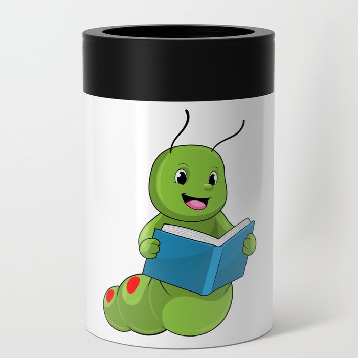 Caterpillar at Reading with Book Can Cooler