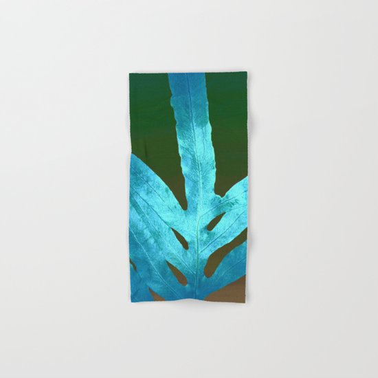 Autumn Leaves Blue and Cold Fall to the Ground Hand & Bath Towel