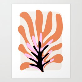 Pink Orange Corals Art Print