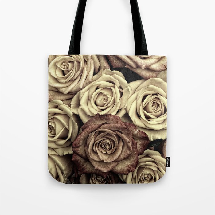 Brown Roses Tote Bag