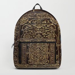 Gilded Leather Tome Backpack