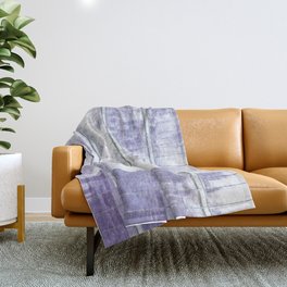 lavender industrial white patina Throw Blanket