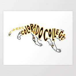 Colorado College Tiger Sticker  Art Print
