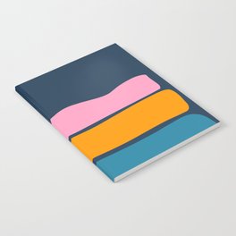 Demar Night II - Minimalistic Sunset Colorful Retro Design Art Pattern Notebook