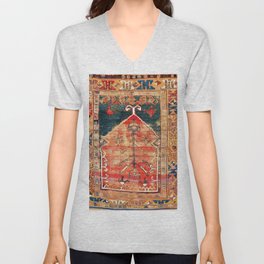Konya Central Anatolian Niche Rug Print V Neck T Shirt