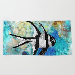 Colorful Tropical Fish Art - The Cardinal Beach Towel