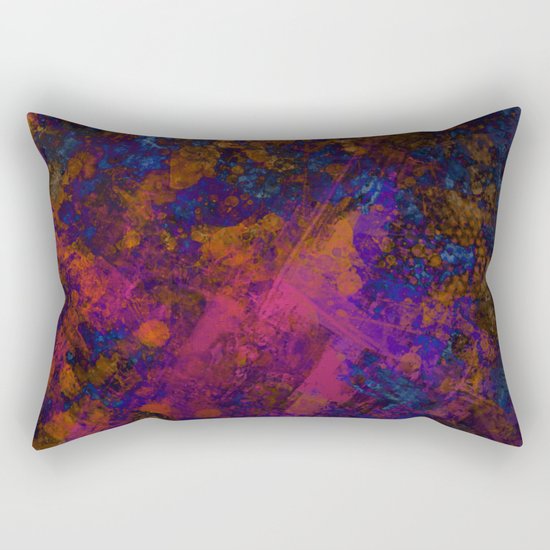 Day Dreaming - Abstract, metallic, textured, paint splatter style artwork Rectangular Pillow