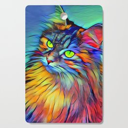 Felina vibrant, colorful, paint, beauty, amazing Cutting Board