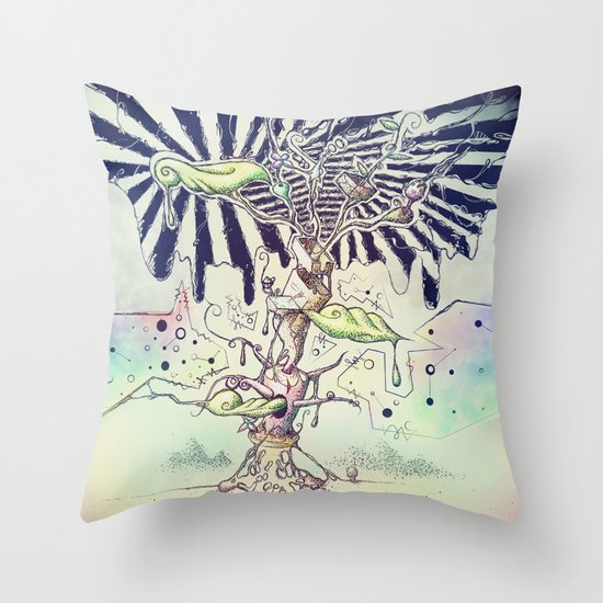 Magic Beans Throw Pillow