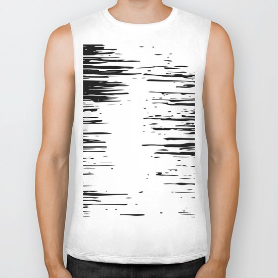 Splash Black and White Biker Tank